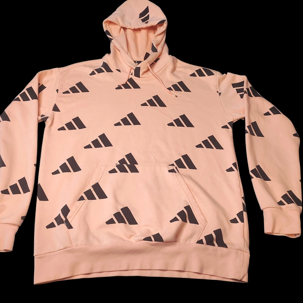 Adidas Peach and Black Logo Sweatshirt